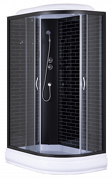 Душевая кабина Loranto 120х80х215 поддон 20 см черный кирпичный узор (CS-66120-20L GB 120)